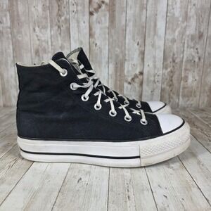 Converse Chuck Taylor All Star Lift High Top Sneakers Black Platform Shoes